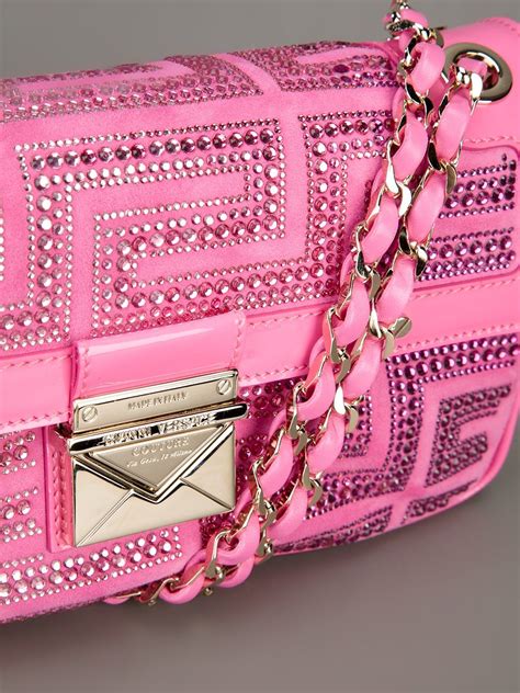 versace pink glowmesh bag